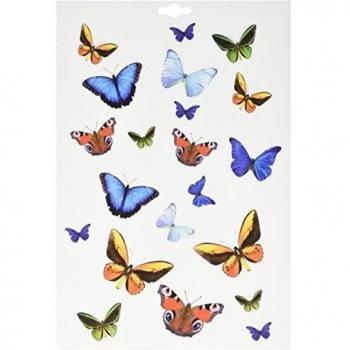 Kleine Wolke Deco Elements Butterfly Vinilo Adhesivo para Espejos, PVC, Multicolor, 23x3x34 cm