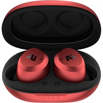 Ausounds AU-Stream Hybrid True Wireless Noise-Cancelling Earbuds, Red