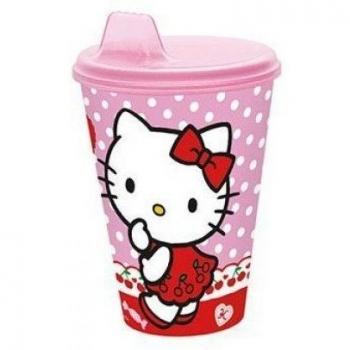 Vaso de plastico value 430ml con sipper Hello Kitty Cherry Jam