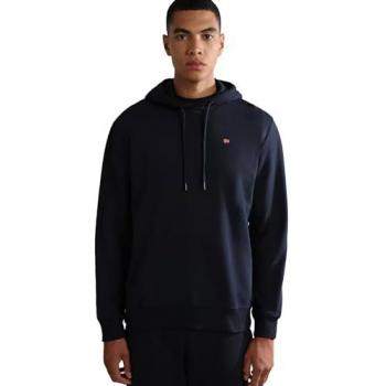 Napapijri Men's Balis Regular Fit Hooded Sweatshirt in Dark Blue, Size 3XL