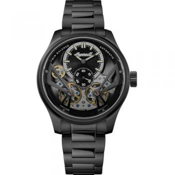 Ingersoll The Naismith Automatic Men's Watch 46mm Black Skeleton Dial 5ATM
