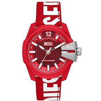 Reloj de Hombre Diesel Baby Chief Solar PoweRED DZ4619 - Analógico, 43 mm, Color Rojo, Resistente al Agua 5 ATM