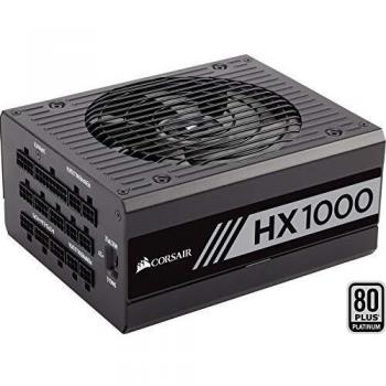 Corsair HX1000 - Fuente de Alimentación ATX 1000W, Completamente Modular, 80 Plus Platinum, Color Negro
