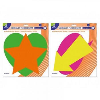 Adhesivos Formas Fluorescentes Bismark - Pack 2 Colores