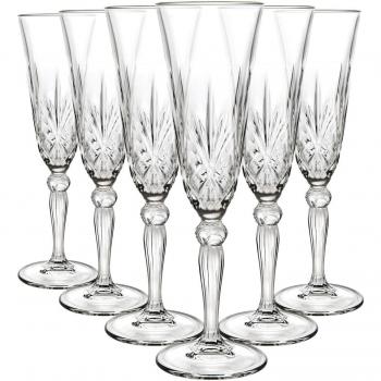 Set de 6 Copas Flute de Champagne Melodia 16 cl en Cristal RCR