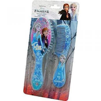 Frozen- Set Peine y Cepillo 2 Sets de cosmética y joyería, Multicolor