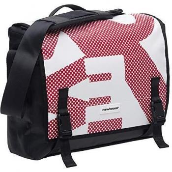 New Looxs 231058 Bolsa Mensajero, Rojo y Blanco, Negro, 14 L, Unisex, 38 x 30 x 12 cm