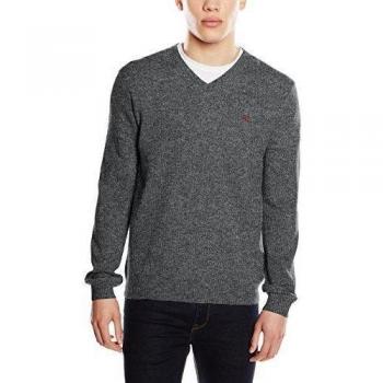 Pedro Del Hierro, Pico Gg12. 100% Geelong - Jersey cuello pico de lana para hombre, color greys, talla XL