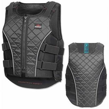 Protector Corporal Swing P19 con Cremallera para Adultos en Negro/Grey Talla S