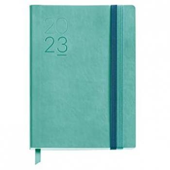Agenda Anual 2023 Miquelrius Journal Día Por Página Pastel Azul con Cubierta Flexible y Doble Cierre Goma Elástica