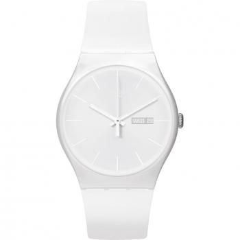 Reloj Mujer Swatch White Rebel con correa de silicona blanca