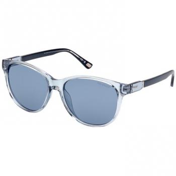 Skechers Women's Polarized Sunglasses SE6296 - Shiny Blue / Smoke