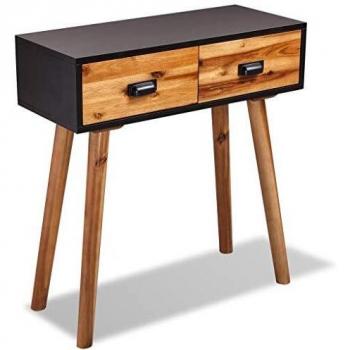 vidaXL Acacia Mesa Consola 70x30x75 cm Madera Aparador Mesilla Mueble Auxiliar