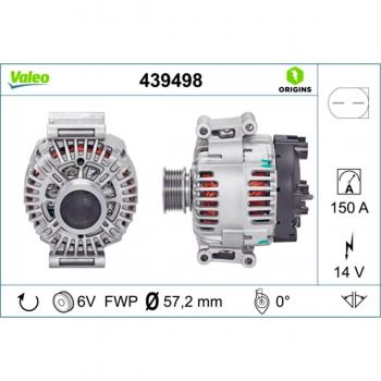 Alternador Valeo 439498 - Generador de alta eficiencia y rendimiento óptimo