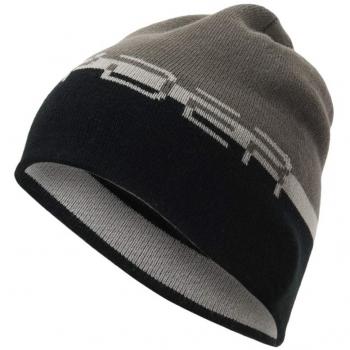 Spyder Reversible Word Gorro, Hombre, Gris/Negro, Talla Única