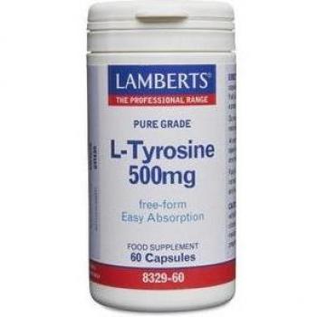 Lamberts L-Tirosina 500 mg, 60 Cápsulas