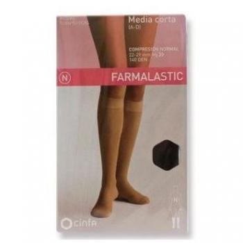 Media corta Farmalastic compresión normal negro talla mediana