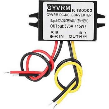 DC-DC 12V / 24V / 36V / 48V a 5V 3A Convertidor B-uck Módulo de fuente de alimentación reductora, sobretensión, sobrecorriente, sobrecalentamiento y protección contra cortocircuitos