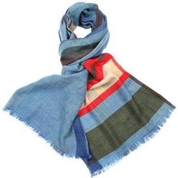 Boldog & Laube W-525 - Bufanda unisex, color silver/red 03, talla única