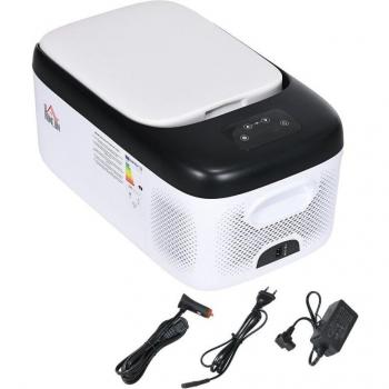 Homcom Nevera Compresor Portátil 15L Refrigerador de Coche - Blanco