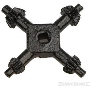 Silverline 427725 - Llave para portabrocas 4 vías