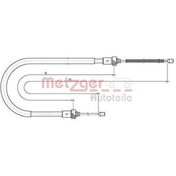 Cable de freno de mano Metzger para Dacia Sandero, modelo 10.6893, incluye freno de estacionamiento trasero izquierdo y derecho