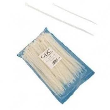 Brida blanca de nylon 380mm x 4.8mm | Bolsa de 100 Uds