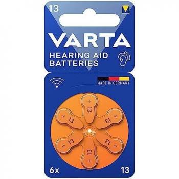 Batería de un solo uso Varta Hearing Aid 13 Zinc-Aire 6 Unidades