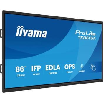 Pantalla Interactiva iiyama TE8615A-B2AG 86 4K Ultra HD Táctil Wi-Fi Android 24/7
