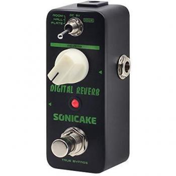 SONICAKE Reverb Pedal de efectos de guitarra Room Hall Plate Digital Reverb