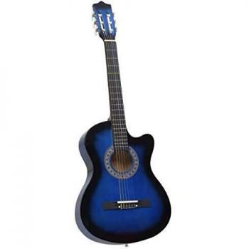 Blue Shaded 38 Western Cutaway Acoustic Guitar with 6 Strings