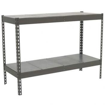 Estantería Industrial ECOFORTE 1504-2 METAL 900 GRIS/GALVA, dimensiones 900x1500x450 mm, capacidad de carga de 400 kg por punto de flexión, con 2 estantes