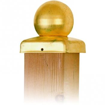 Brass Ball Wooden Post Cap 71x71mm