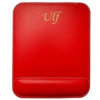 Almohadilla de cuero sintético de ratón personalizado con el texto: Ulf