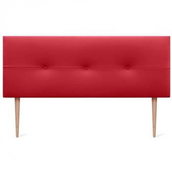 Cabecero Tapizado de Polipiel AQUALINE Pro Rojo 145x105cm con Patas para Camas 120/135/140