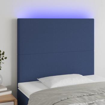 Cabecero LED Azul 90x5x111/128 cm Tela con luces led