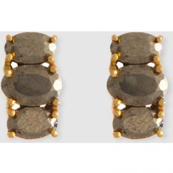 Pendientes Mermaid Ios con pedrería gris