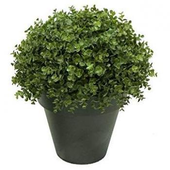 Planta Artificial Bola de Eucalipto para Interior y Exterior con Maceta de 25 cm