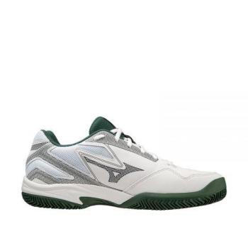 Mizuno Break Shot 4 Zapatilla Tierra Batida Hombres - Blanco, Verde Oscuro