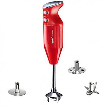 Batidora de Mano Bamix M250 PRIME Roja, 250W, Multicuchilla, Disco Giratorio de Acero Inoxidable, 2 Velocidades, Fabricada en Suiza