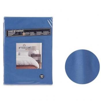 Juego de Sábanas Azul Cama de 90, 3 Piezas