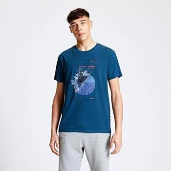 Dare2b Stringent-Camiseta Estampada De Algodón Y Manga Corta T-Shirts/Polos/Vests, Hombre, Majolica Blue, XL
