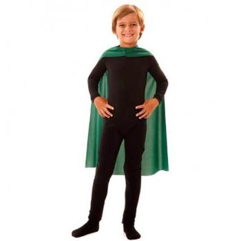 Capa de Superhéroe Infantil Verde de 70 cm
