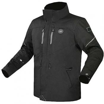 Chaqueta LS2 Rambla EVO - Protección Estilo Comodidad, Chaqueta textil de moto impermeable negra para hombre, talla 3XL