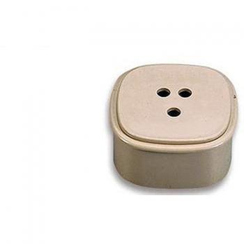 OVA-ADAPTADOR TELEFÓNICO CREMA ENCHUFE-TOMA UNIFICADA CGT-SALIDA DE CABLE DE 90°