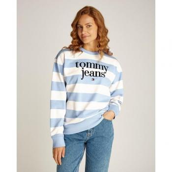 Sudadera Tommy Jeans Logo Esencial Azul Relaxed Fit XS Mujer