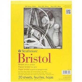 Strathmore Bristol Vellum Paper Pad 9 X 12-20 fogli