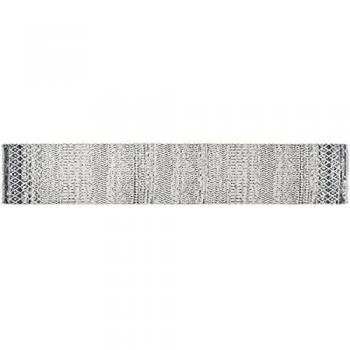 Alfombra DKD Home Decor Blanco y Gris de Poliéster y Algodón (60 x 240 x 1 cm)