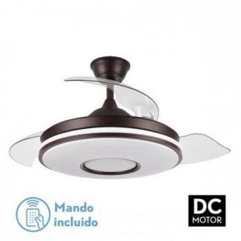Ventilador de Techo FABRILAMP Dani 72W 6117lm Marrón 4 Aspas 108cm