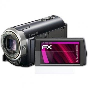 atFoliX Lámina Protectora de Cristal Sony HDR-CX305E Película Vidrio - FX-Hybrid-Glass